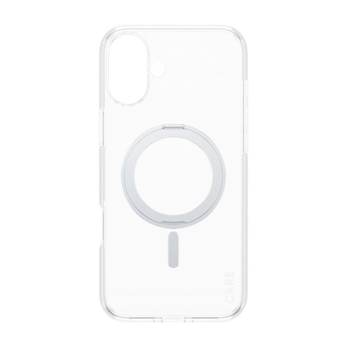 Maska Kickstand s MagSafeom za iPhone 16 Plus, Srebrna, CARE