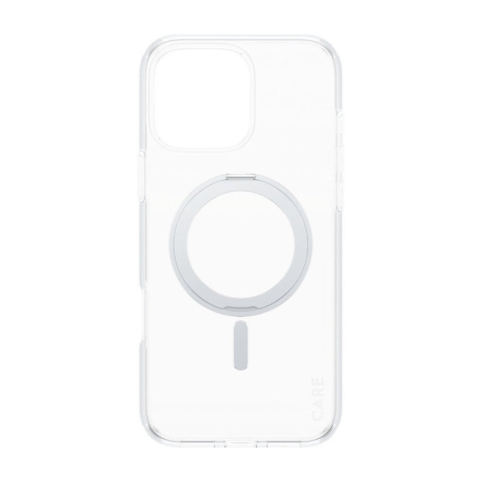 Maska Kickstand s MagSafeom za iPhone 16 Pro Max, Srebrna, CARE