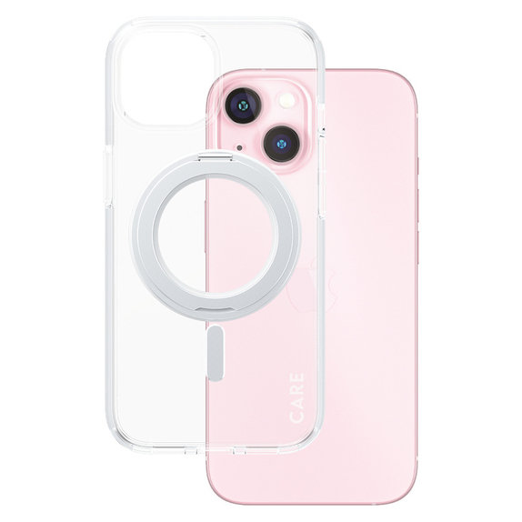 Maska Kickstand s MagSAFE by PanzerGlass za iPhone 15, Srebrna, PanzerGlass