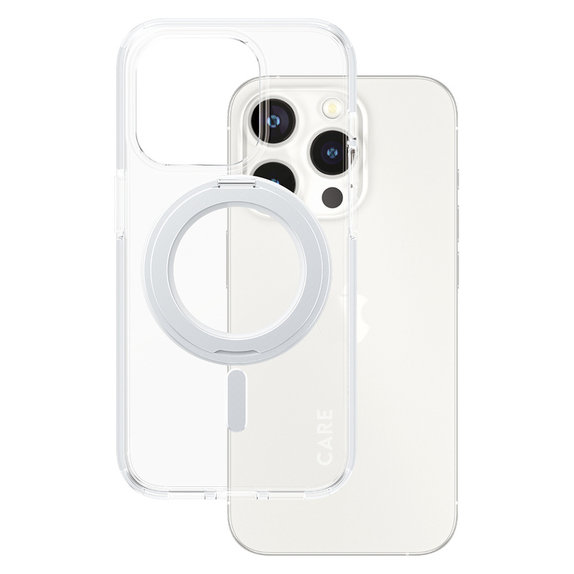 Maska Kickstand s MagSAFE by PanzerGlass za iPhone 15 Pro, Srebrna, PanzerGlass