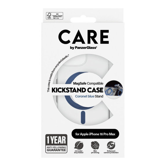 Maska Kickstand s MagSafeom za iPhone 16 Pro Max, Plava, CARE