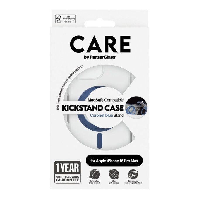Maska Kickstand s MagSafeom za iPhone 16 Pro Max, Plava, CARE