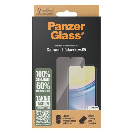 PanzerGlass - Kaljeno Staklo UWF s aplikatorom za Samsung Galaxy A16 i A16 5G, transparent
