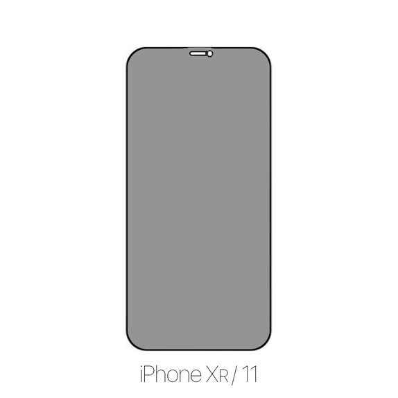 FixPremium Privacy Anti-Spy Glass - Kaljeno staklo za iPhone XR i 11