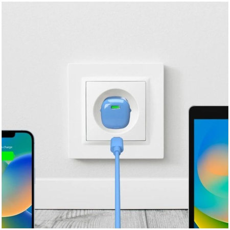 PURO - Adapter za punjenje MiniPro USB-C, GaN, 20W, blue lagon