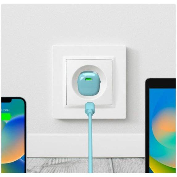 PURO - Adapter za punjenje MiniPro USB-C, GaN, 20W, island mist