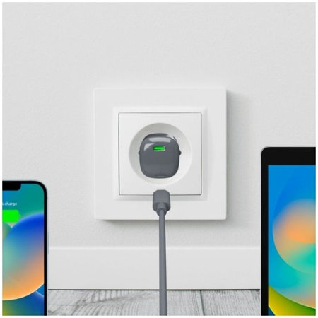 PURO - Adapter za punjenje MiniPro USB-C, GaN, 20W, black oyster