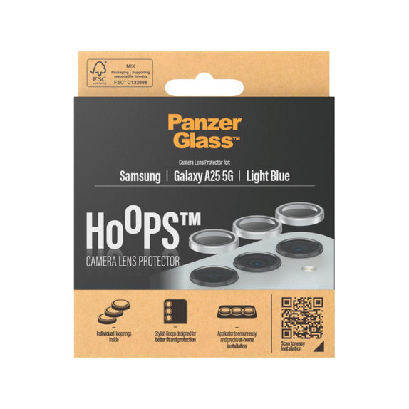 Zaštita objektiva kamere Hoops za Samsung A25 5G, Svijetloplava, PanzerGlass