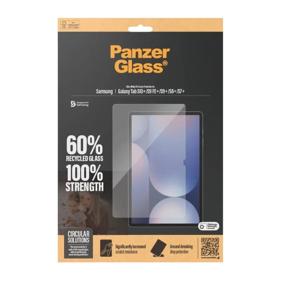 Kaljeno staklo UWF za Samsung Galaxy Tab S8/S9 Plus, Prozirna, PanzerGlass