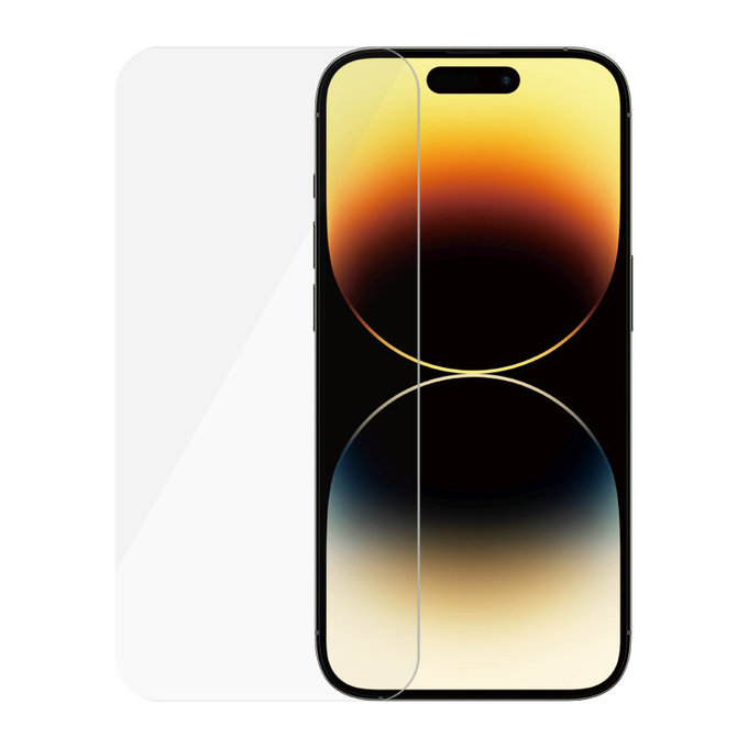 Kaljeno staklo Case Friendly UWF za iPhone 14 Pro, Crna, SAFE