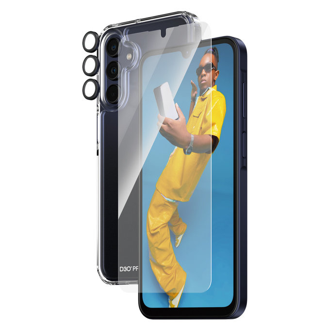 Bundle Hoops + Kaljeno staklo UWF + Hard Case D3O za Samsung Galaxy A15/A15 5G, PanzerGlass