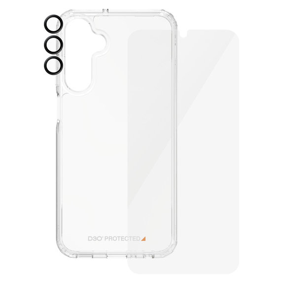Bundle Hoops + Kaljeno staklo UWF + Hard Case D3O za Samsung Galaxy A25 5G, Prozirna, PanzerGlass