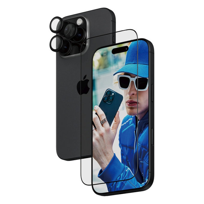 Bundle Hoops + UWF kaljeno staklo za iPhone 16 Pro, PanzerGlass