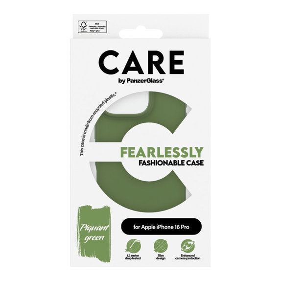 Maska Fearlessly za iPhone 16 Pro, Zelena, CARE
