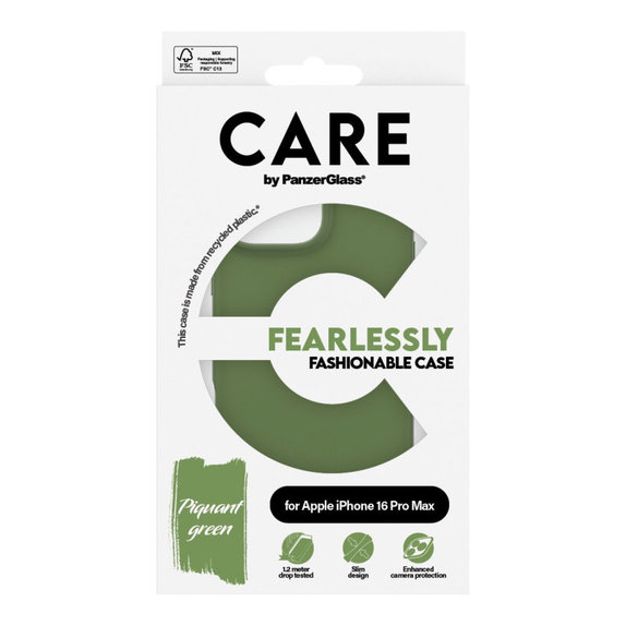Maska Fearlessly za iPhone 16 Pro Max, Zelena, CARE