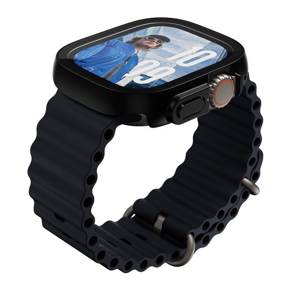 Kaljeno staklo Full Body Slim za Apple Watch Ultra 2024/Ultra 2/Ultra, Crna, PanzerGlass