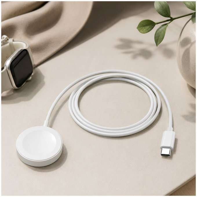 FixPremium - Kabel Watch/USB-C, 1.5m, bijela