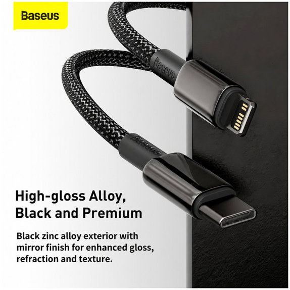 Baseus - Kabel Lightning/USB-C, 1.5m, crna