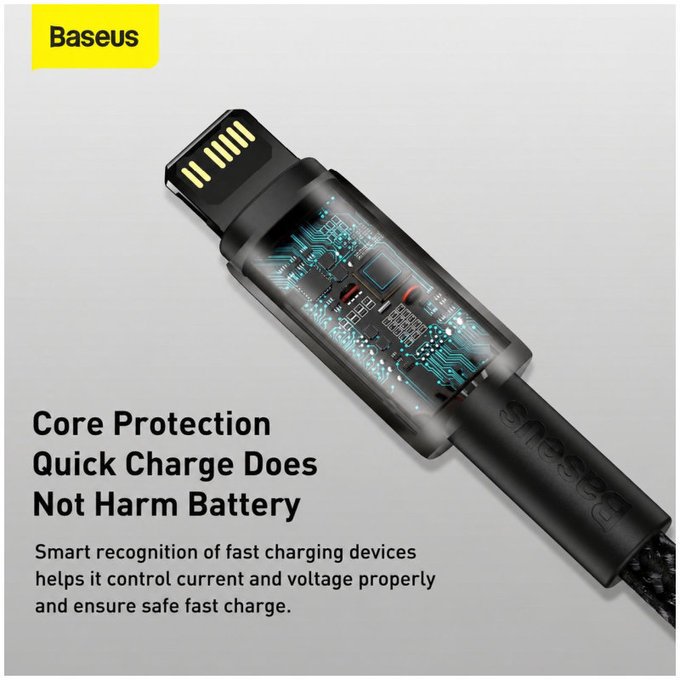 Baseus - Kabel Lightning/USB-C, 1.5m, crna