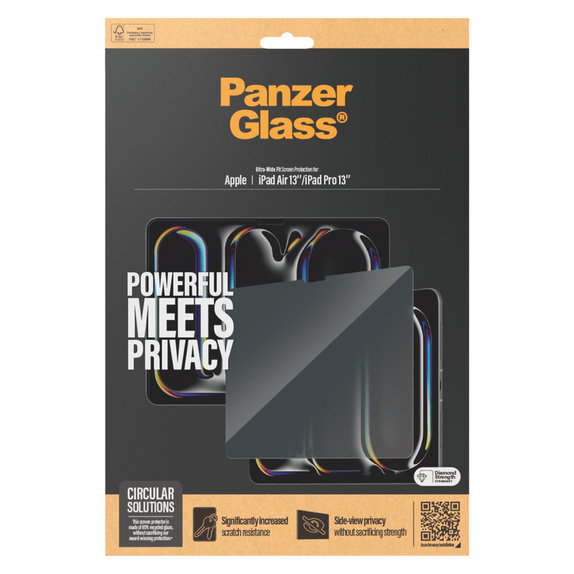 Kaljeno staklo UWF Privacy za iPad Pro 13"/Air 13'', Prozirna, PanzerGlass