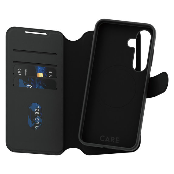 Maska Wallet Tango Two-In-One s QI za Samsung Galaxy S25, Crna, PanzerGlass