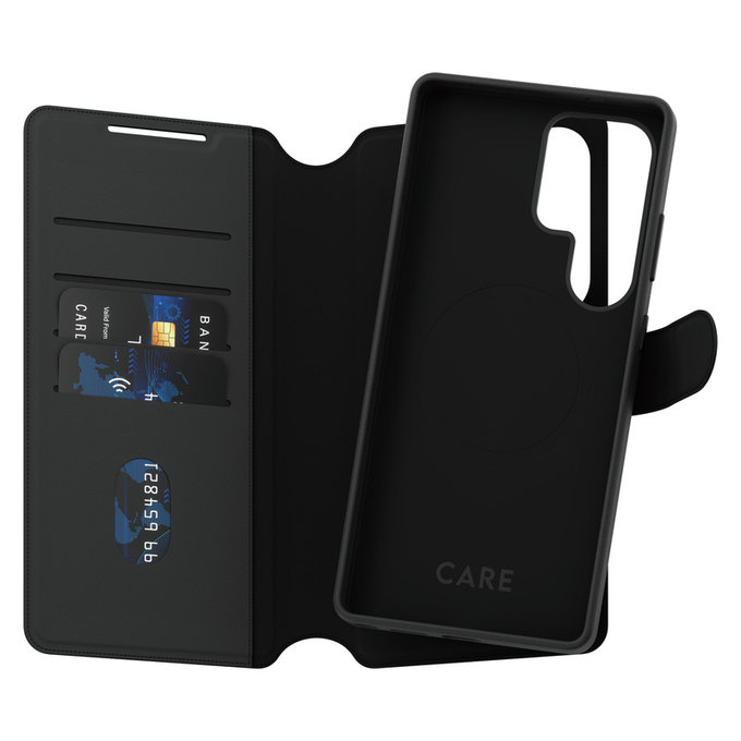 Maska Wallet Tango Two-In-One s QI za Samsung Galaxy S25 Ultra, Crna, PanzerGlass