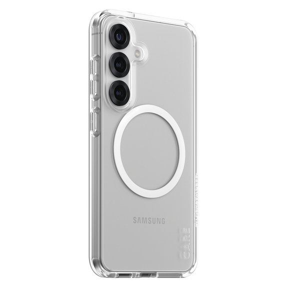 Maska Urban Combat s bijelim QI za Samsung Galaxy S25, Prozirna, PanzerGlass