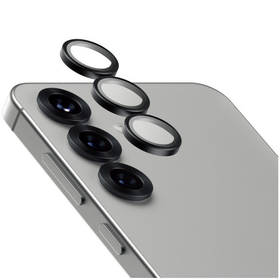 Zaštita objektiva kamere Hoops Ceramic za Samsung S25, Crna, PanzerGlass