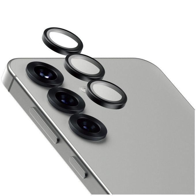 Zaštita objektiva kamere Hoops Ceramic za Samsung S25, Crna, PanzerGlass