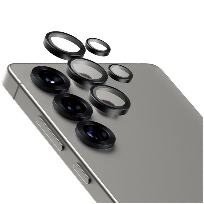 Zaštita objektiva kamere Hoops Ceramic za Samsung S25 Ultra, Crna, PanzerGlass