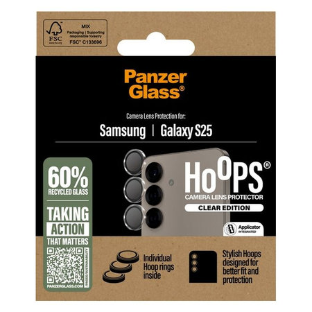 PanzerGlass - Zaštitni poklopac za objektiv kamere Hoops za Samsung Galaxy S25, transparent