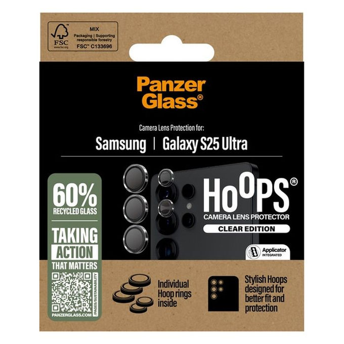 PanzerGlass - Zaštitni poklopac za objektiv kamere Hoops za Samsung Galaxy S25 Ultra, transparent