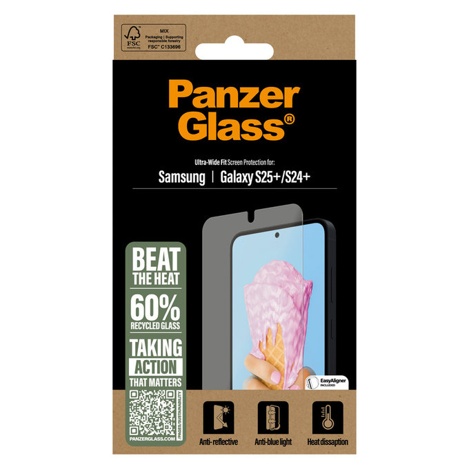 Kaljeno staklo UWF All-in-One s aplikatorom za Samsung Galaxy S25+, Prozirna, PanzerGlass