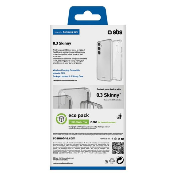 SBS - Maska Skinny za Samsung Galaxy S25, transparent