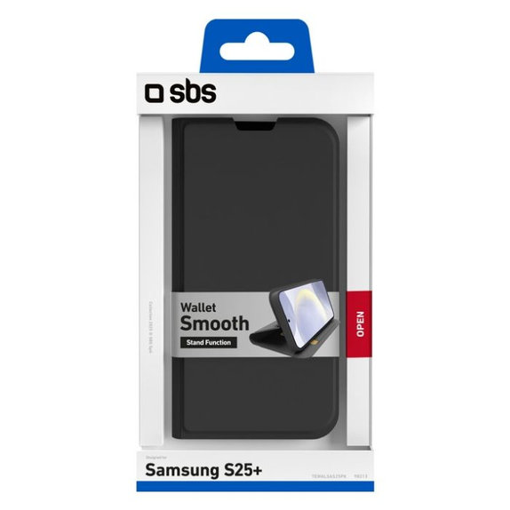 SBS - Maska Book Wallet Smooth za Samsung Galaxy S25+, crna