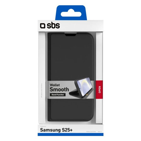 SBS - Maska Book Wallet Smooth za Samsung Galaxy S25+, crna