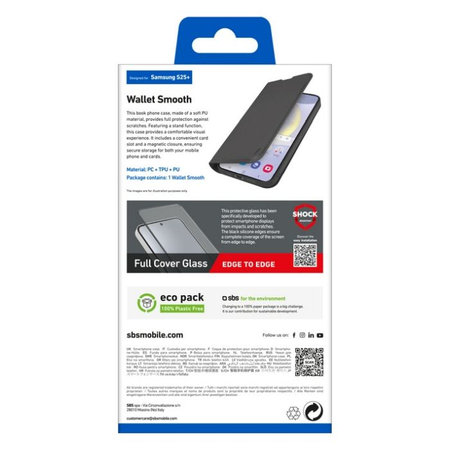 SBS - Maska Book Wallet Smooth za Samsung Galaxy S25+, crna