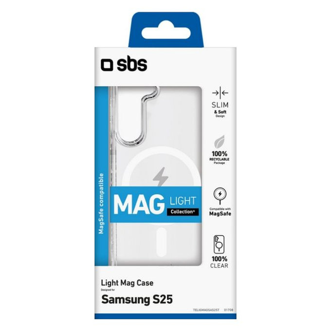SBS - Maska Light Mag za Samsung Galaxy S25, transparent