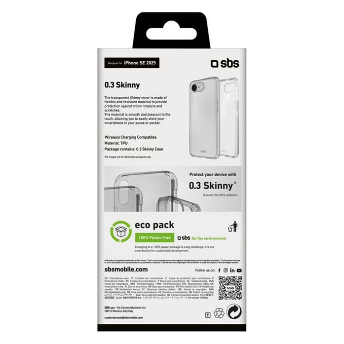 SBS - Maska Skinny za iPhone 16e, providna