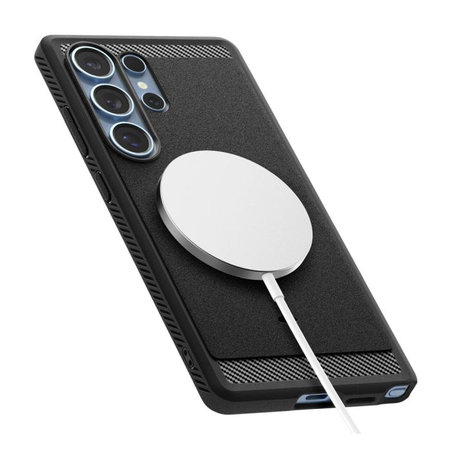 Spigen - Maska Rugged Armor z MagSafe za Samsung Galaxy S25 Ultra, Matte Black