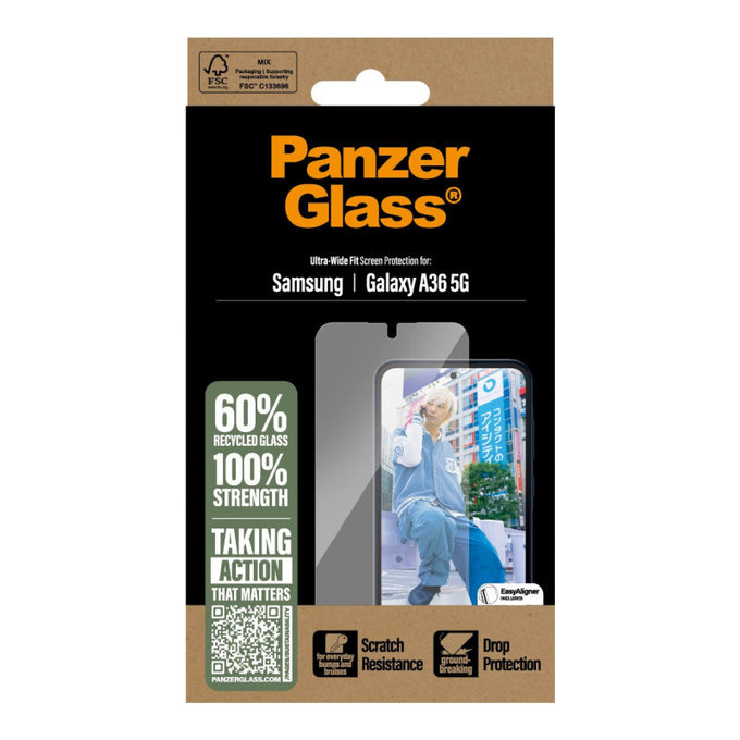 UWF kaljeno staklo za Samsung A36 5G, transparent, PanzerGlass