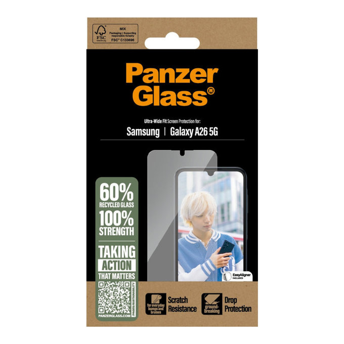 UWF kaljeno staklo za Samsung A26 5G, transparent, PanzerGlass