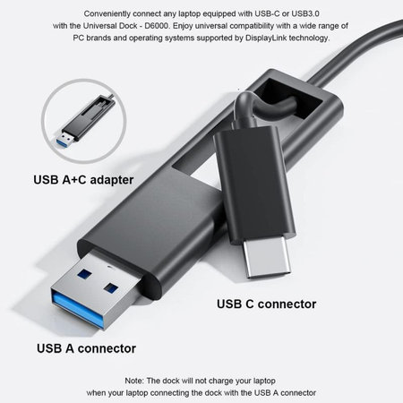 Dell D6000 - Dok stanica (USB-C) + 130W Adapter Obnovljeno