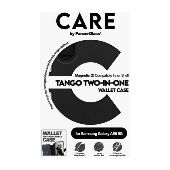 Maska Wallet Tango Two-In-One za Samsung A56 5G, crna, PanzerGlass