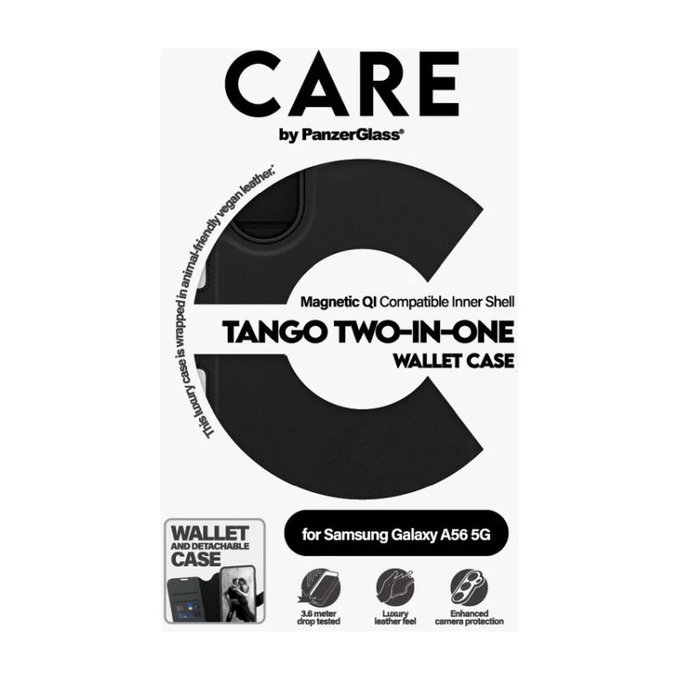 Maska Wallet Tango Two-In-One za Samsung A56 5G, crna, PanzerGlass