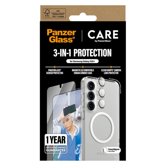 Bundle 3u1 za Samsung Galaxy S25+, PanzerGlass