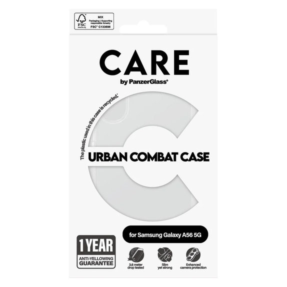 Maska Urban Combat za Samsung Galaxy A56 5G, Prozirna, PanzerGlass