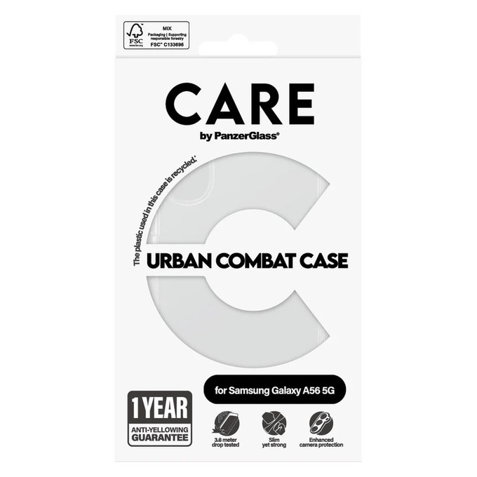 Maska Urban Combat za Samsung Galaxy A56 5G, Prozirna, PanzerGlass