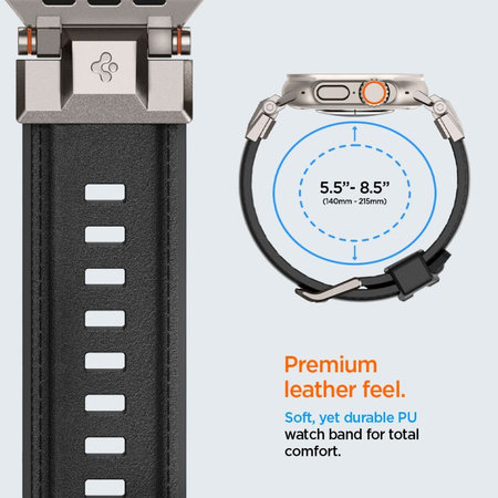 Spigen - Remen Durapro Armor PU za Apple Watch (42, 44, 45, 49mm), crna