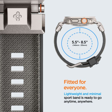 Spigen - Remen Durapro Armor za Apple Watch (42, 44, 45, 49mm), siva